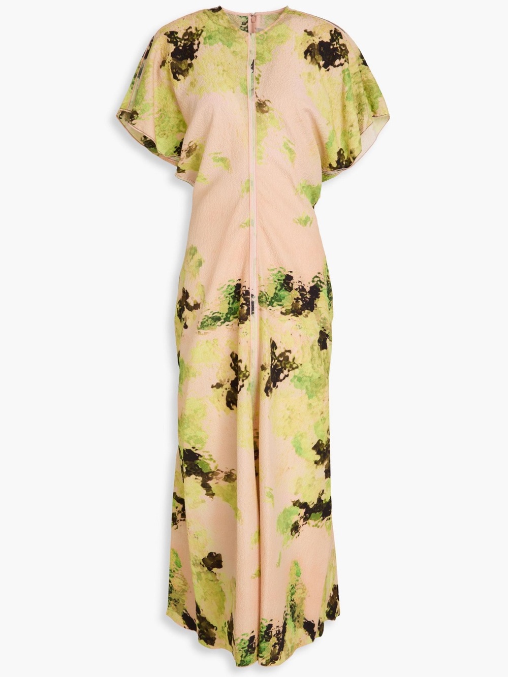 NWT Victoria Beckham Abstract Print Cloqué Midi Dress